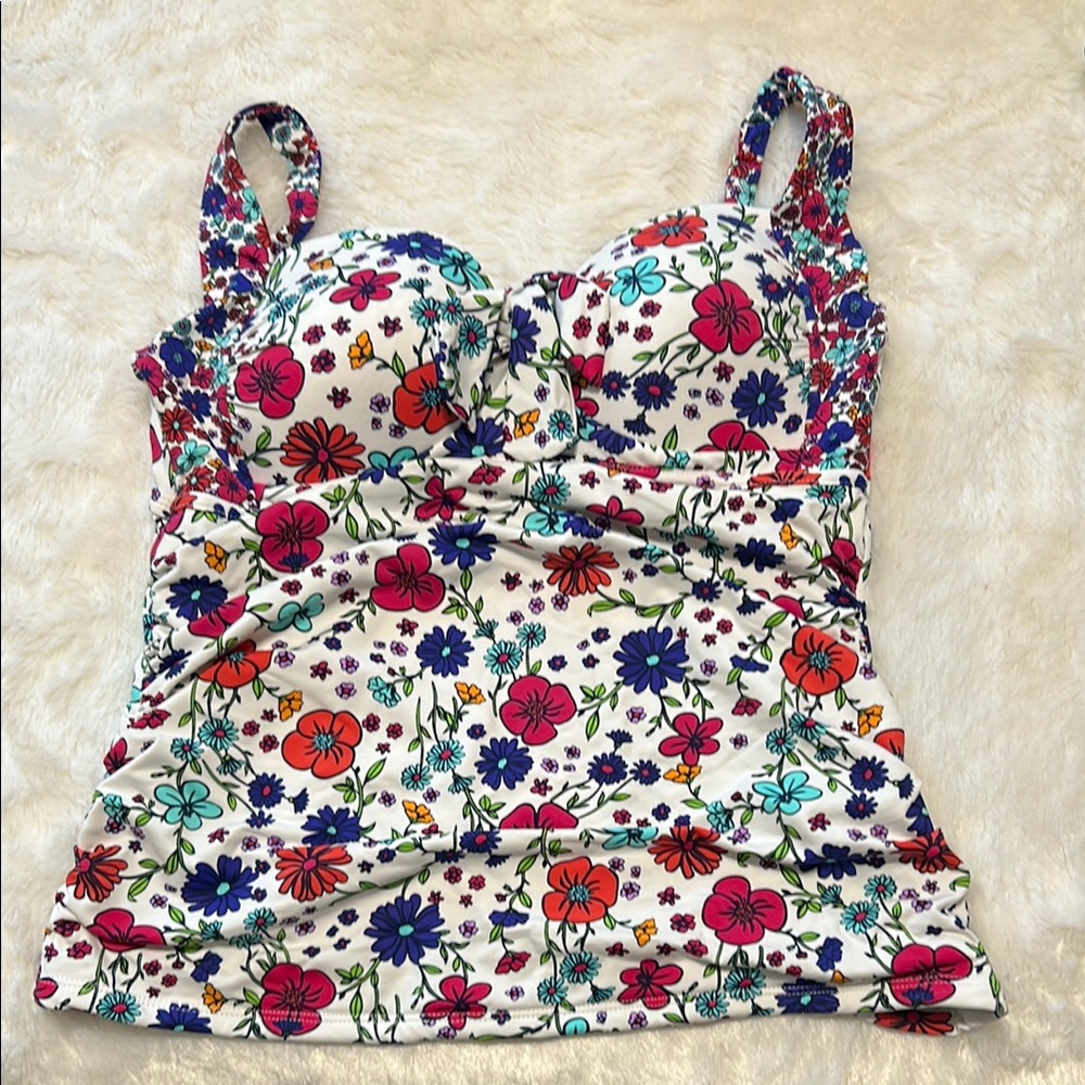Floral Print Women's Swim Top